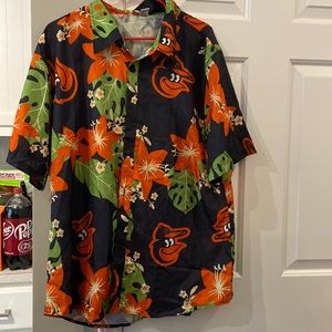 Men’s Hawaiian Orioles Button Down Shirt
